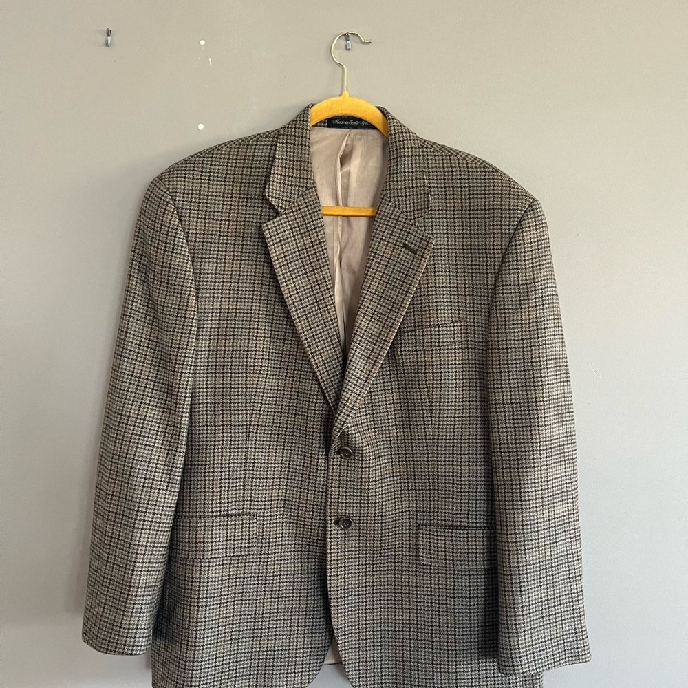 Ralph Lauren Men's Black and Gray Checkered Sports Coat